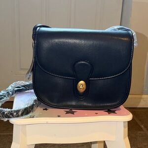 NWT Navy Crossbody Bag with mirror